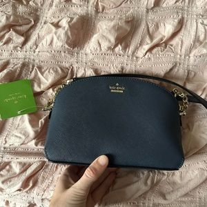 Navy blue leather Kate spade bag